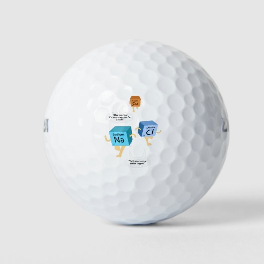 Balles De Golf Enseignant Funky Science Anniversaire Gag (Devant)