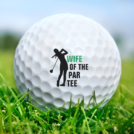 Balles De Golf Épouse du Par Tee vert et blanc