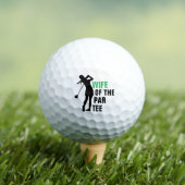 Balles De Golf Épouse du Par Tee vert et blanc (T-shirt Insitu)