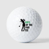 Balles De Golf Épouse du Par Tee vert et blanc (Recto)