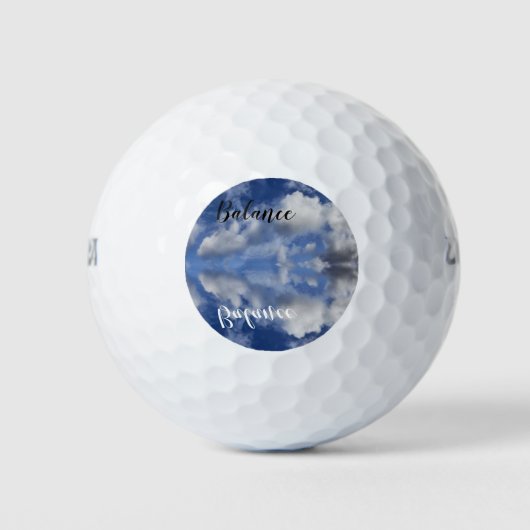 Balles De Golf Équilibrer un nuage souple blanc heureux, réflexio (Devant)