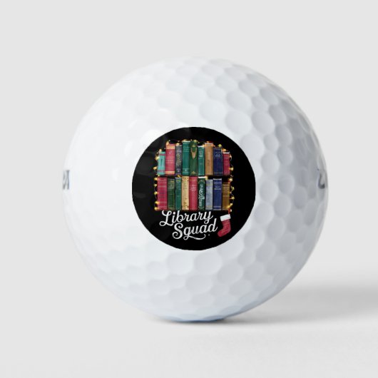 Balles De Golf Équipe de lecture de la bibliothèque de Noël amour (Devant)
