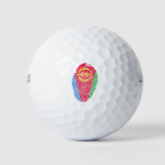 Balles De Golf Erythrée Drapeau Empreinte du drapeau Identité du (Devant)