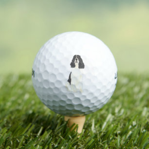 Balles De Golf Espagnol Springer anglais noir et blanc
