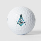 Balles De Golf Esprit maonique (BrightBlue) (Devant)