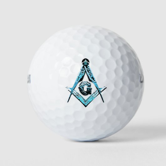 Balles De Golf Esprit maonique (BrightBlue) (Devant)