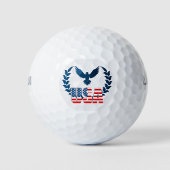 Balles De Golf Etats-Unis Amérique Drapeau Design Golf Balls