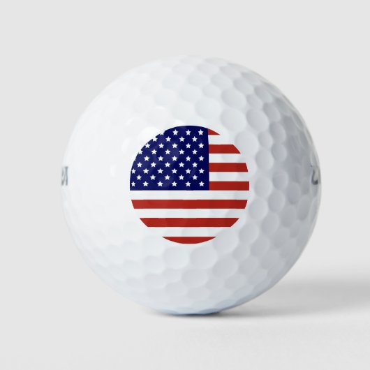 Balles De Golf États-Unis D'Amérique Drapeau Étoiles Et Frappes (Devant)