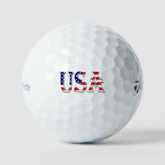 Balles De Golf États-Unis superposés sur le drapeau américain tmt (Recto)