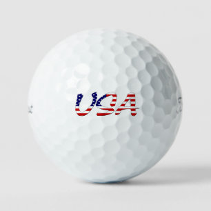 Balles De Golf États-Unis superposés sur le drapeau américain tpv
