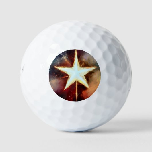 Balles De Golf Étoile de Noël (1) (Devant)