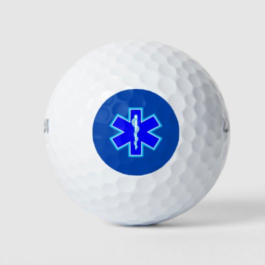 Balles De Golf Étoile de vie Services Médicales d'urgence paraméd (Devant)