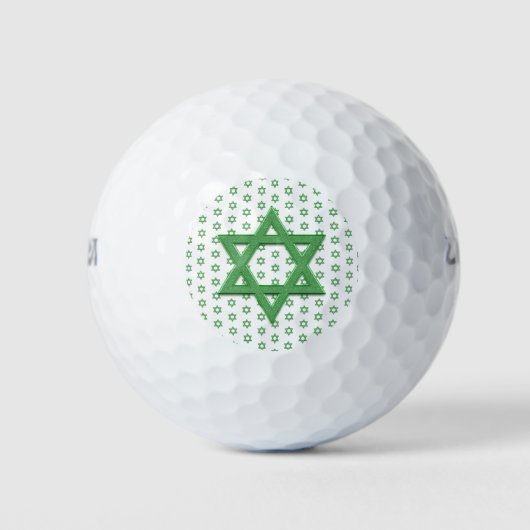 Balles De Golf Étoile verte de David sans couture (Devant)