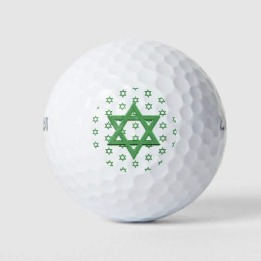 Balles De Golf Étoile verte de David sans couture (Devant)