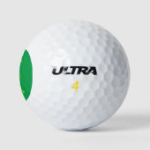 Balles De Golf étoiles jaunes en étoile sur vert (Logo)