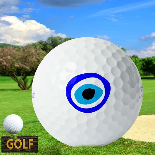 Balles De Golf Evil Eye Talisman & Arabe Amulet Lucky /Golf Ball