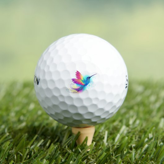 Balles De Golf Exotic Rainbow Hummingbird (T-shirt Insitu)