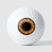 Balles De Golf Eyeball brun iris oeil drôle farce blague nouveaut (Recto)