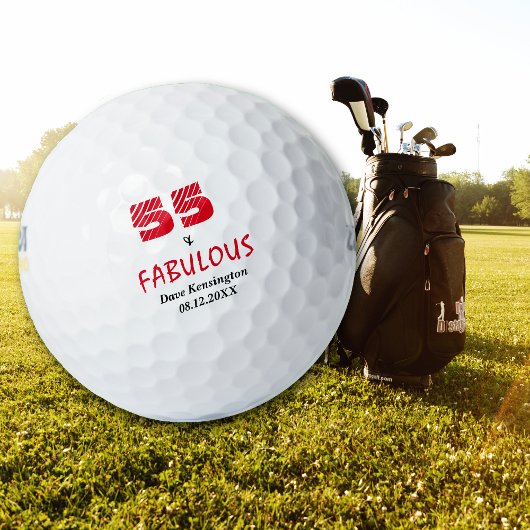 Balles De Golf Fabuleux Cinquante-Cinq Anniversaire Personnalisé