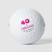 Balles De Golf Fabuleux Quarante Anniversaires Ses Personnalisés (Devant)
