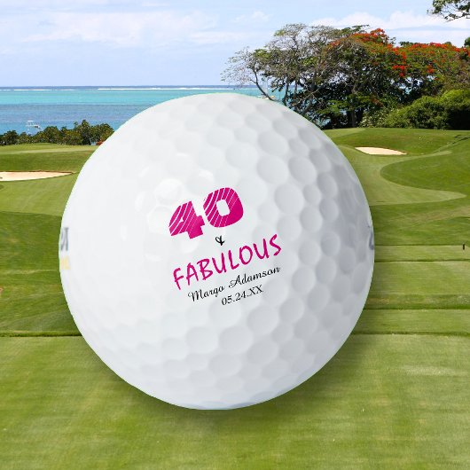 Balles De Golf Fabuleux Quarante Anniversaires Ses Personnalisés