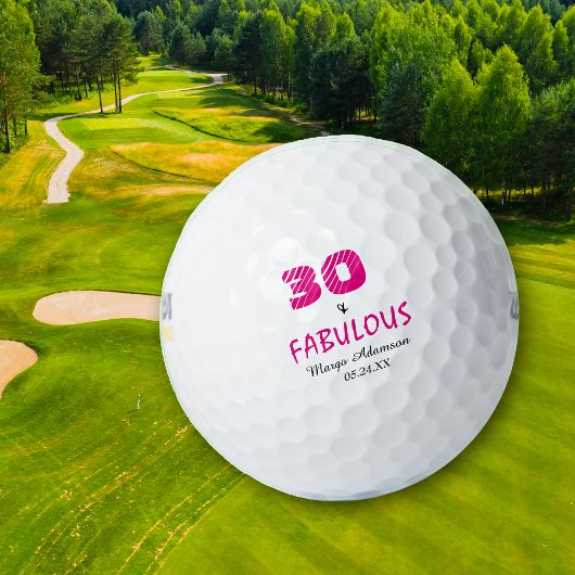 Balles De Golf Fabuleux Trente Anniversaire Ha Personnalisé