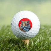 BALLES DE GOLF FACE DU TIGER (T-shirt Insitu)