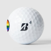 Balles De Golf Face souriante arc-en-ciel (Logo)