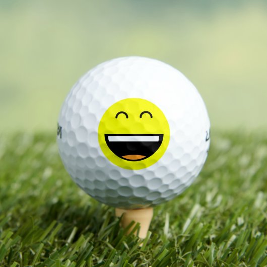 Balles De Golf Facile À Trouver Drôle Jaune Souriant Rire Emoji (T-shirt Insitu)