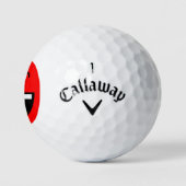 Balles De Golf Facile À Trouver Émoji Rouge Lumineux (Logo)