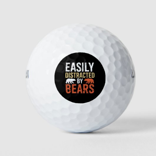 Balles De Golf Facilement Distrait Par Les Ours Gay Bear Fierté L (Devant)