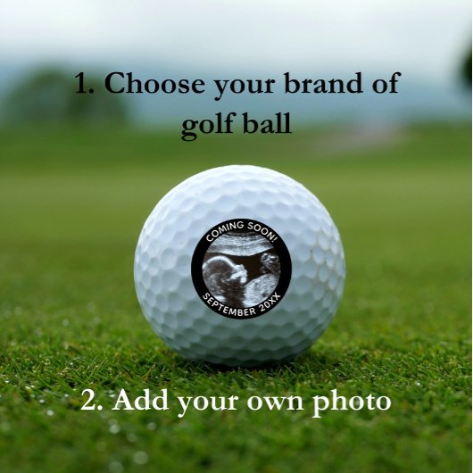 Balles De Golf Faire-part de grossesse Sonogramme de révélation d