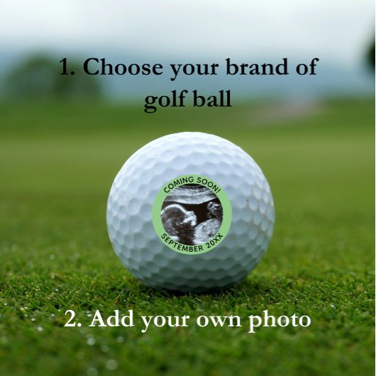 Balles De Golf Faire-part de grossesse Sonogramme de révélation d