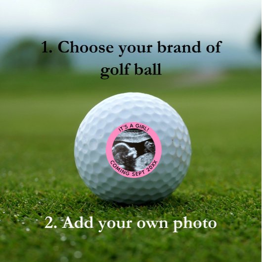 Balles De Golf Faire-part de grossesse Sonogramme de révélation d