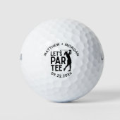 Balles De Golf Faisons la fête sur mesure thème de golf de mariag (Devant)