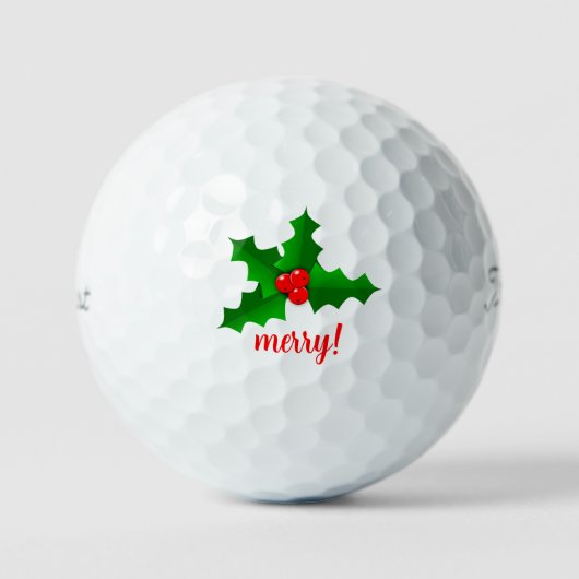 Balles De Golf Faites-en un joli bal de Noël de golf ! (Recto)