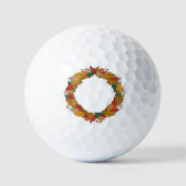 Balles De Golf Fall Leaf Wreath Circle (Recto)