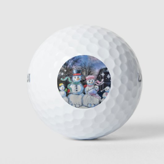 Balles De Golf Famille Snowman (Devant)