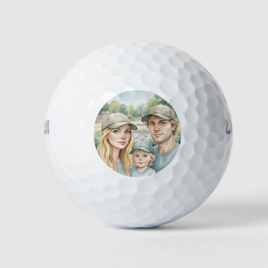 Balles De Golf Family face Custom  (Devant)