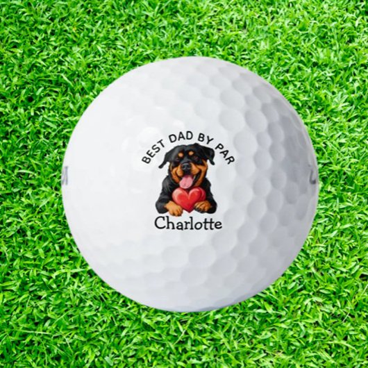 Balles De Golf Fathers Day  Rottweiler Puppy 