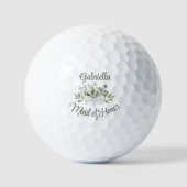 Balles De Golf Faveur de mariage Demoiselle d'Honneur Eucalyptus (Recto)