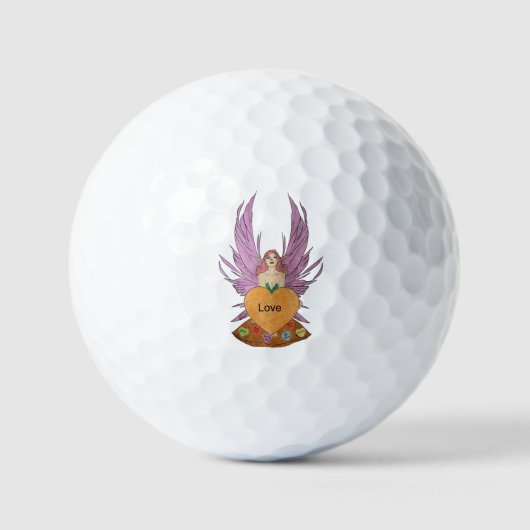 Balles De Golf Fée de la Saint-Valentin (Recto)
