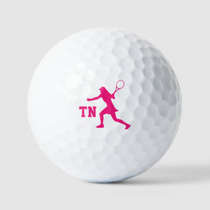 Balles De Golf Femme rose joueur de tennis silhouette sports pers