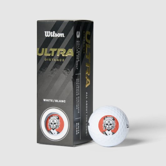 BALLES DE GOLF FEMME SKULLHEAD (Emballage)