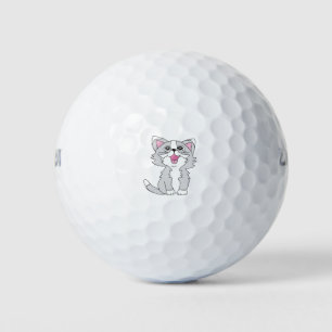 Balles De Golf Fer Cute Chat esthétique Happy Chat Clipart Dessin
