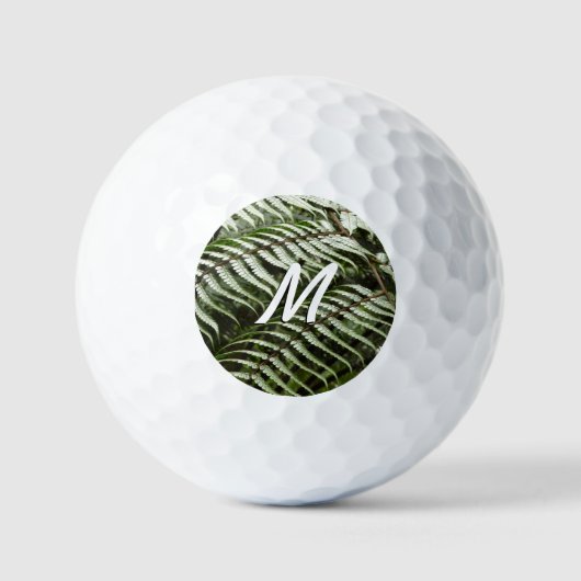 Balles De Golf Fern Fronds II Dark Green Nature (Recto)