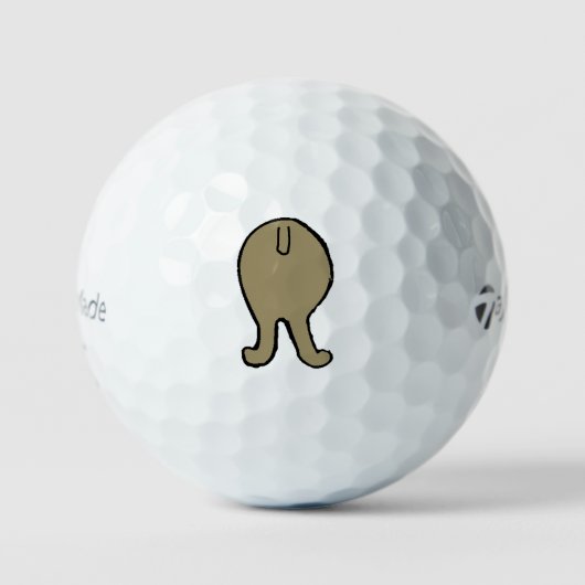 Balles De Golf fesses de caniche argent beige (Recto)