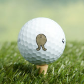 Balles De Golf fesses de caniche argent beige (T-shirt Insitu)