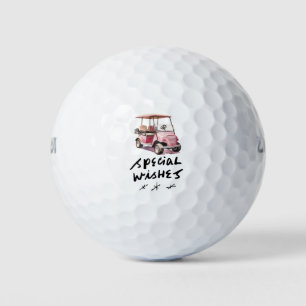 Balles De Golf Fête de golf avec panier rose pour femme golfeuse