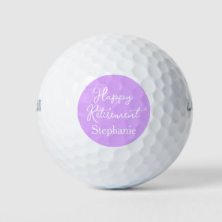 Balles De Golf Fête de retraite heureuse Lavande Élégante
